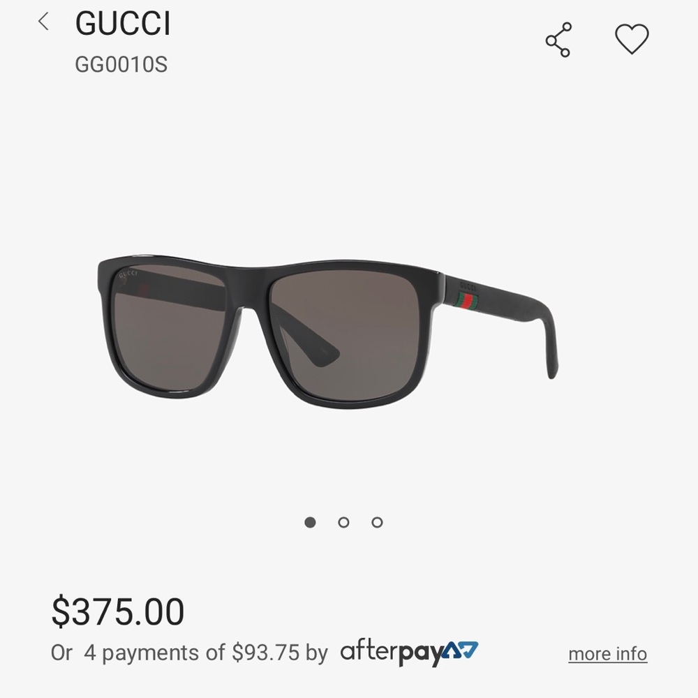 GUCCI | Logo Rectangular Men's Unisex Sunglasses